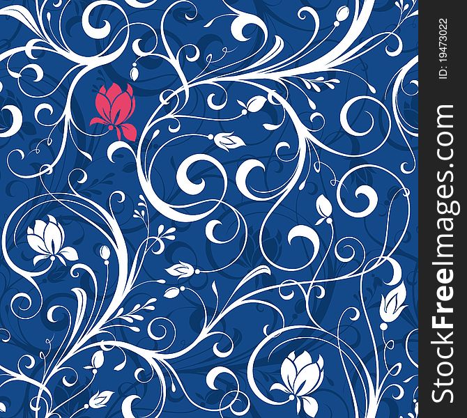 Illustration of seamless floral pattern, easy to repeat. Illustration of seamless floral pattern, easy to repeat.