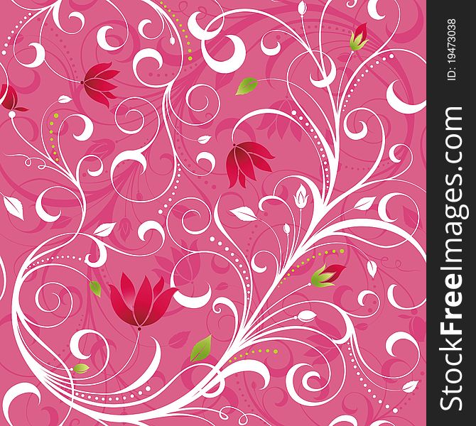 Illustration of seamless floral pattern, easy to repeat. Illustration of seamless floral pattern, easy to repeat.