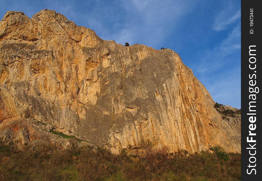 Rocky landscape in Crimea (Laspi) ar the moon