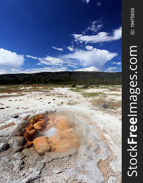 Biscuit Basin Spring Scenic Area in South Yellowstone National Park.