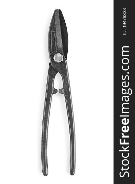 Scissors for are sharp metal isolated on white background