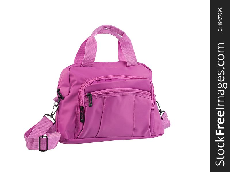 Pink lady bag isolated