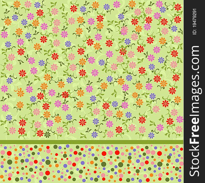 Floral Seamless Pattern In Vector