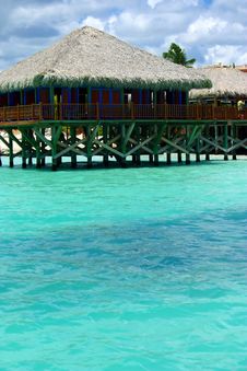Tropical Terrace On Piles Royalty Free Stock Image Tropical Terrace On Piles Royalty Free Stock Image