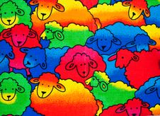 Colorful Sheeps Background Stock Photography Colorful Sheeps Background Stock Photography