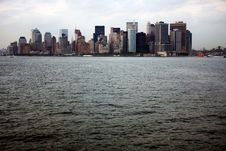 View Of Manhattan From A Staten Island Ferry Stock Image View Of Manhattan From A Staten Island Ferry Stock Image