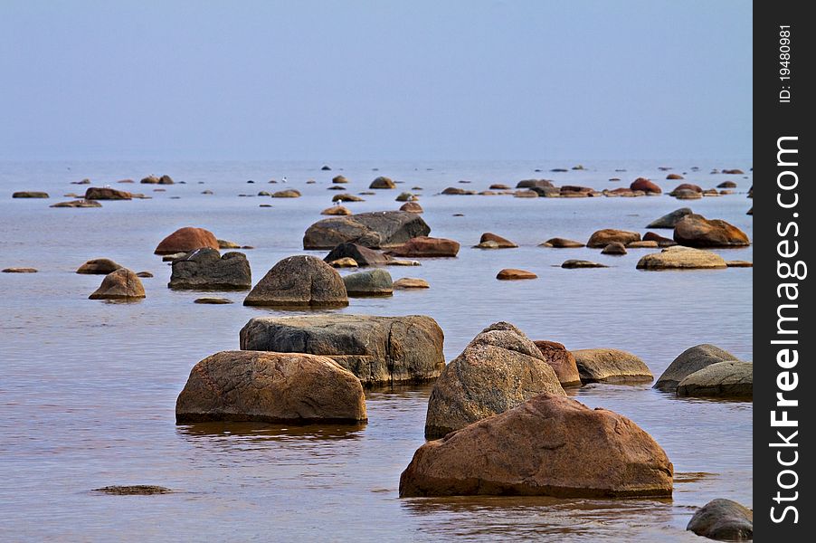 Stones in the Baltic sea. Stones in the Baltic sea.