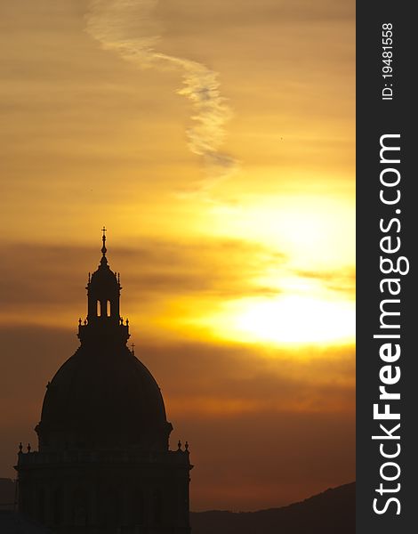 The tower of St. Stephen Basilica Budapest, Hungary. The tower of St. Stephen Basilica Budapest, Hungary