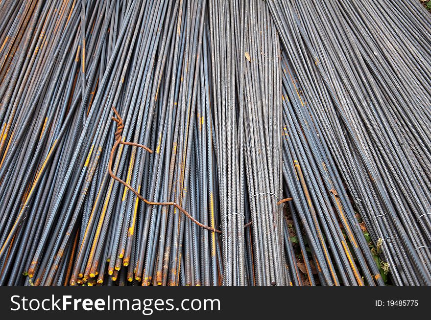 Steel on construction site,steel