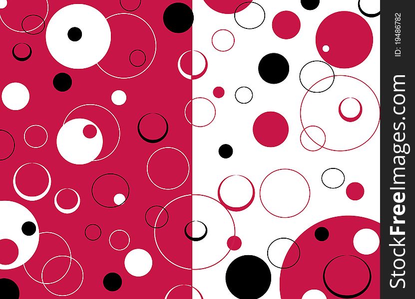 Background with red and black dots. Background with red and black dots