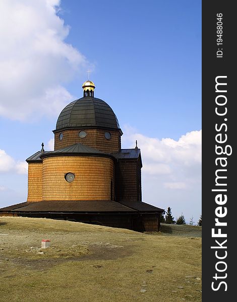 Wooden chapel of St. Cyril and Methodius on the top RadhoÃ…Â¡Ã…Â¥