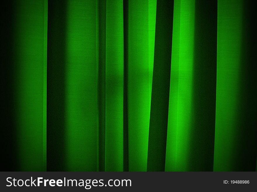 The old green curtain fashioned is so dirty. The old green curtain fashioned is so dirty