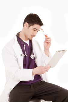 Male Doctor Thinking Stock Images Male Doctor Thinking Stock Images