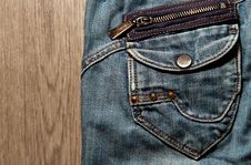 Pocket Of Old Jeans Royalty Free Stock Photography