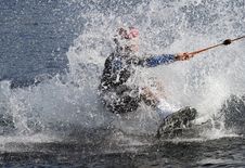Water Skier Landing In The Water After A Jump Royalty Free Stock Images Water Skier Landing In The Water After A Jump Royalty Free Stock Images