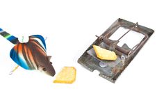 Mouse And Trap Old Stock Image