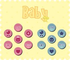 Baby Buttons Royalty Free Stock Images
