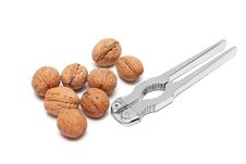 Walnuts And Nutcracker Isolated Royalty Free Stock Images Walnuts And Nutcracker Isolated Royalty Free Stock Images