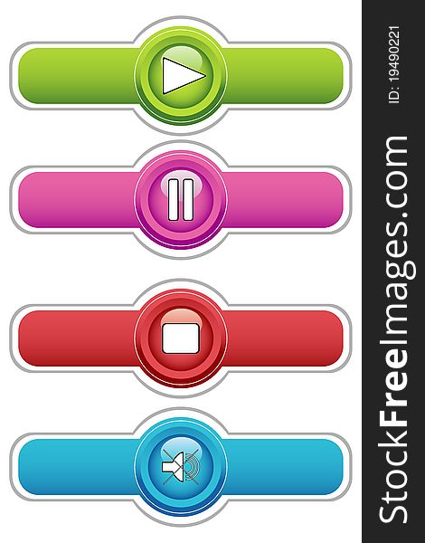 Illustration of set functional button for web. Illustration of set functional button for web