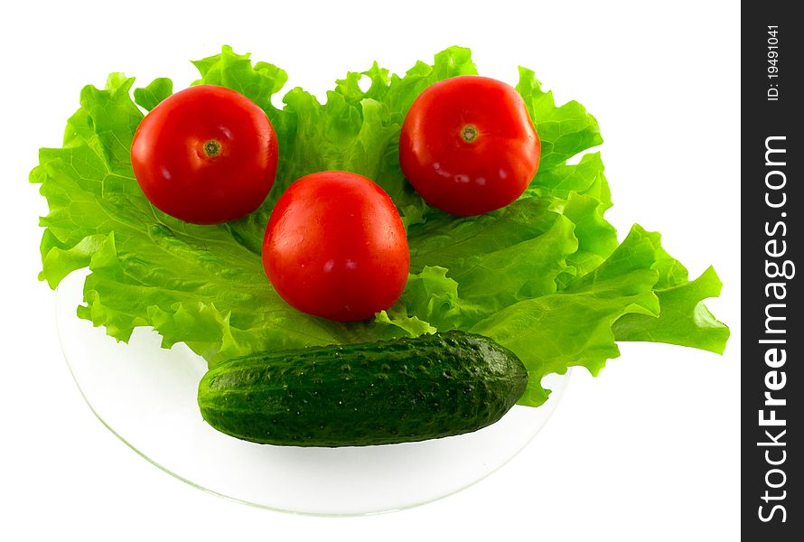 The Vegetables Lying On The Plate