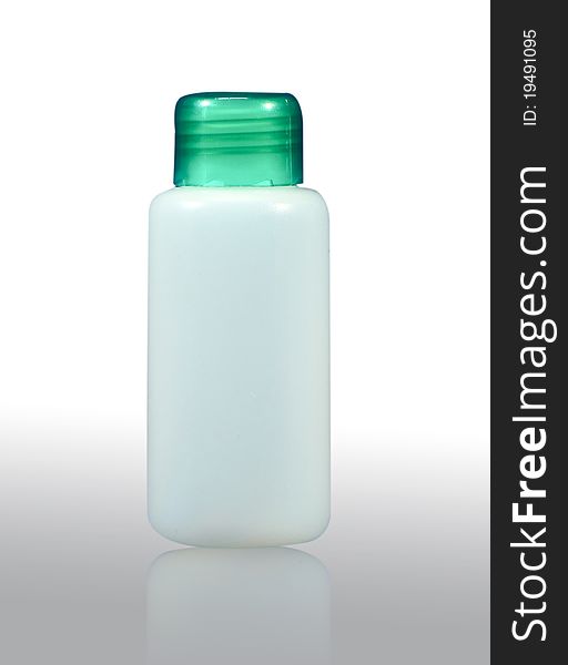 Green plastic flask bottle for drinking water