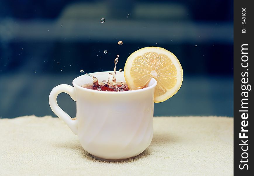 A Cup Of Tea With Lemon