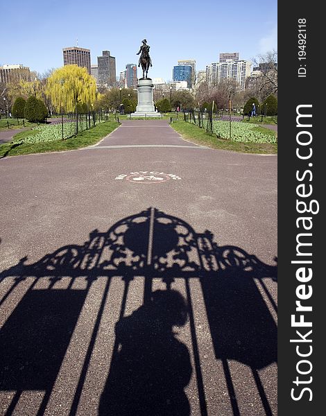 George Washington statue in the Boston Common Public Garden