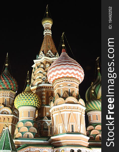 Saint Basil s Cathedral in the dark night