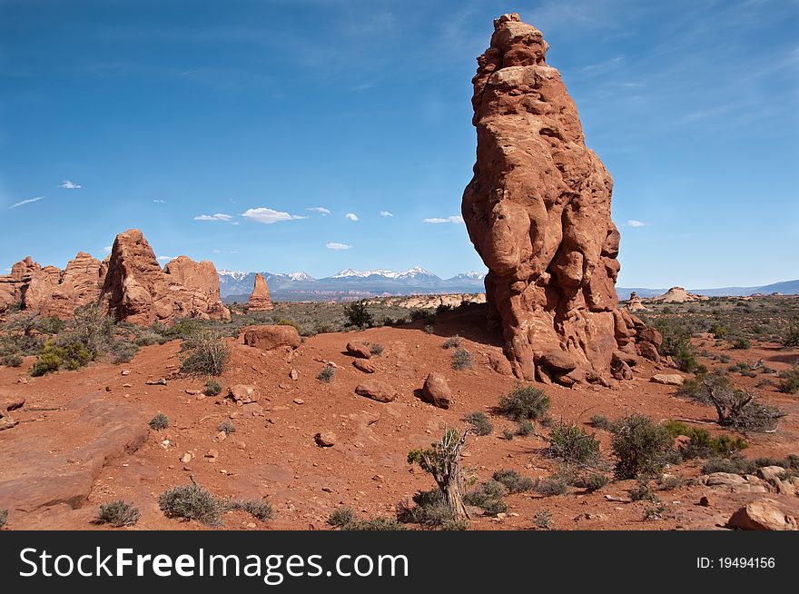 Rock formations in Arches National Park