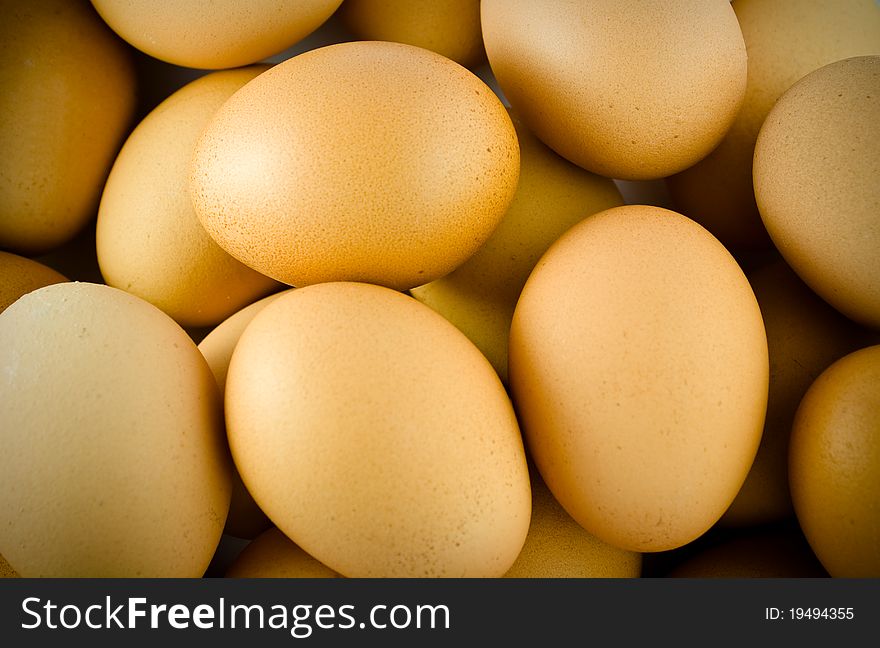 Close up of Chicken eggs
