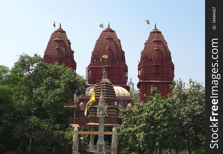 Hindu temple near the Red Fort in Delhi, India