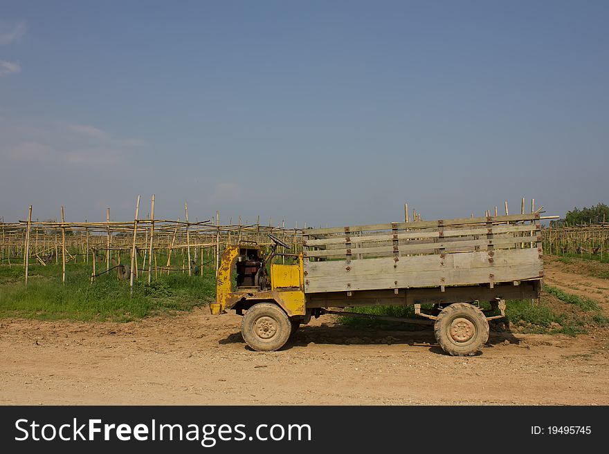 The old truck in the farm