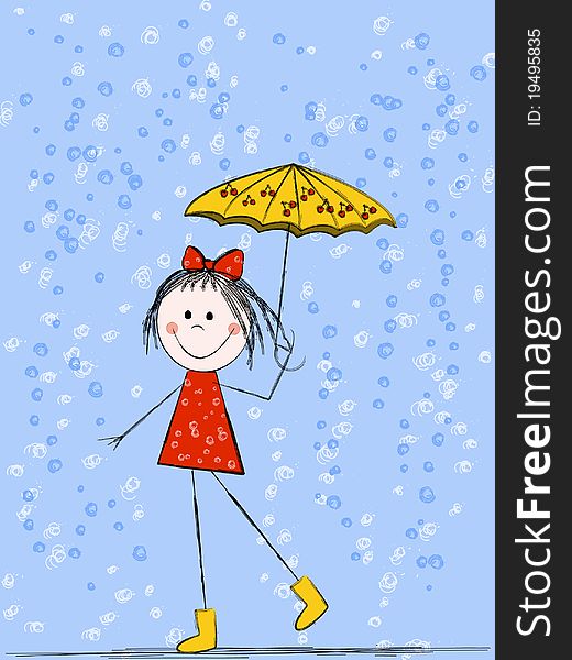 Girl with umbrella