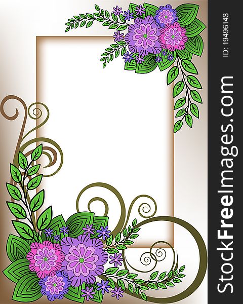 Frame Of Lilac Flowers