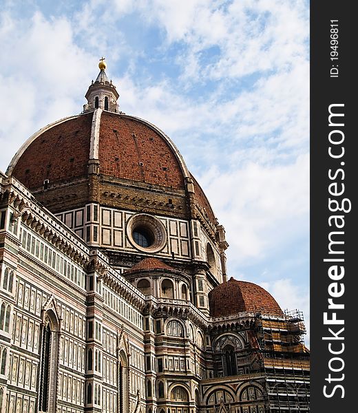 Dome of the Florence Duomo with blue sky (Florence, Italy) Europe. Dome of the Florence Duomo with blue sky (Florence, Italy) Europe