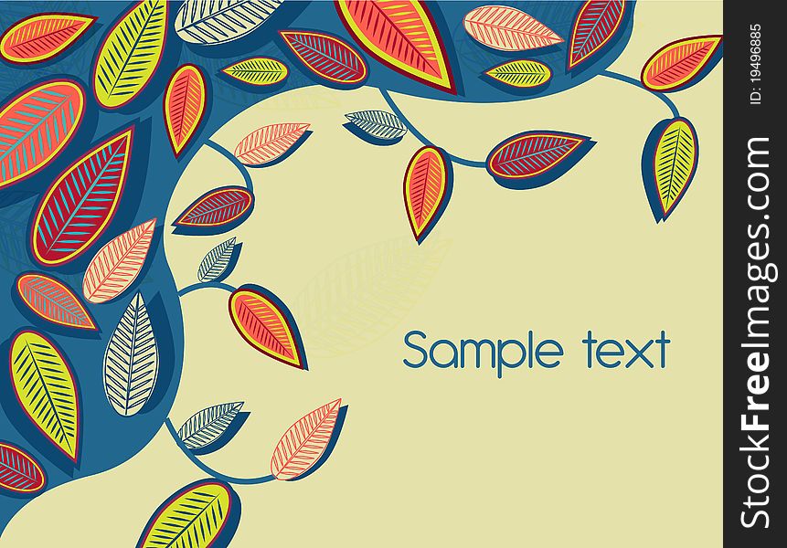 Light  background with multicolor leafs. Light  background with multicolor leafs