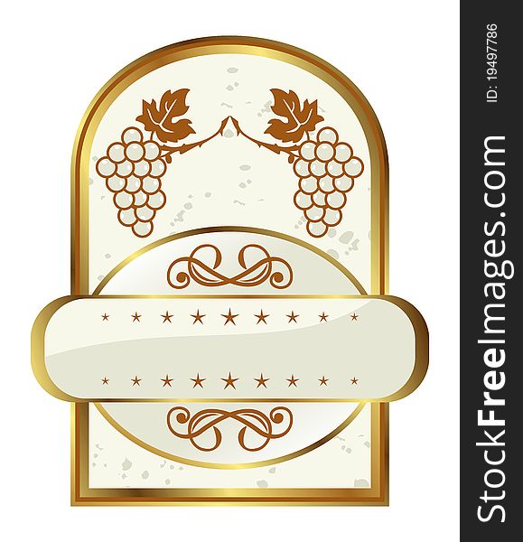 Illustration retro frame label for design packing - vector