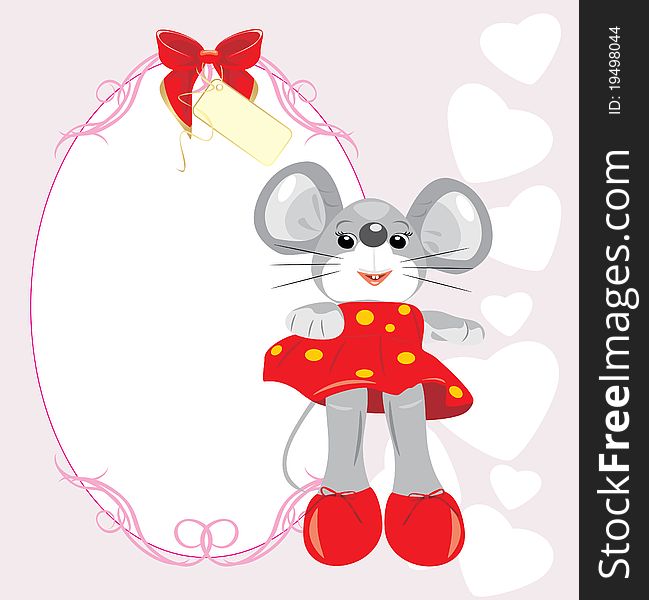 Greeting Card With Mouse Toy