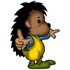 Hedgehog 02 With Yellow Trousers Stock Photography Hedgehog 02 With Yellow Trousers Stock Photography