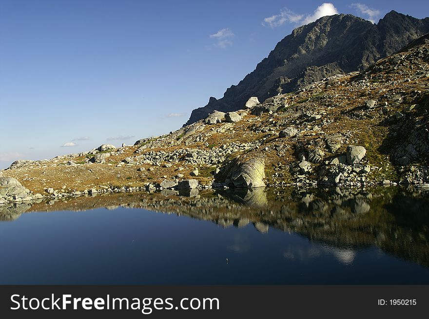 Lake and mountains