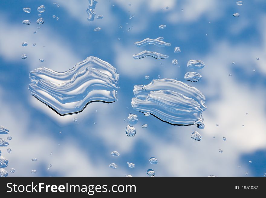 Abstract water and cloud background. Abstract water and cloud background