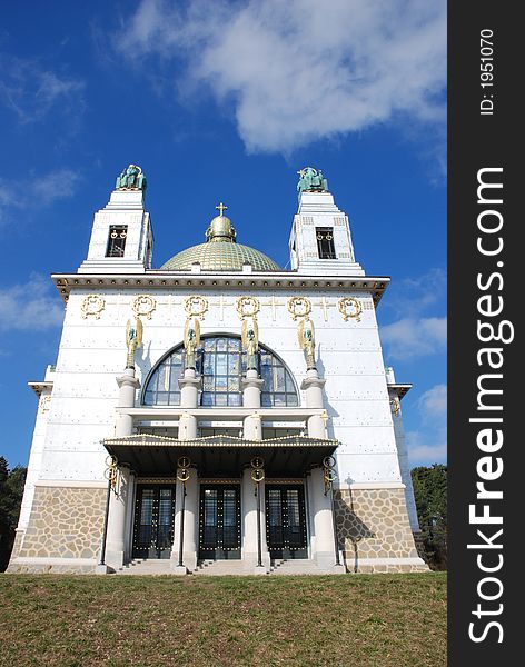 The famous Otto Wagner Church in Vienna, Austria (art nouveau)