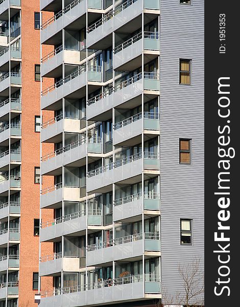 Balconies of a modern apartment building