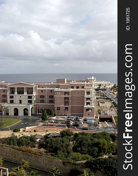 Part of a resort coast on Malta