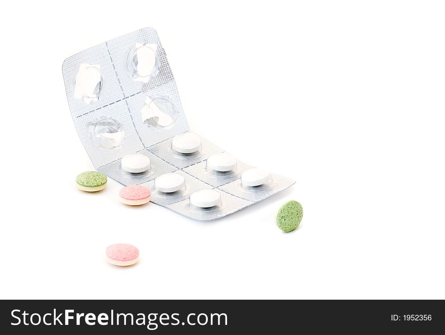 Picture of a Pills over white