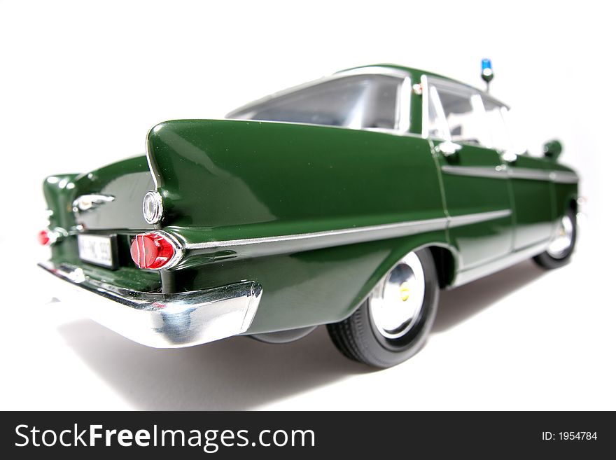 1961 German Opel KapitÃ¤n Police Scale Car Fisheye