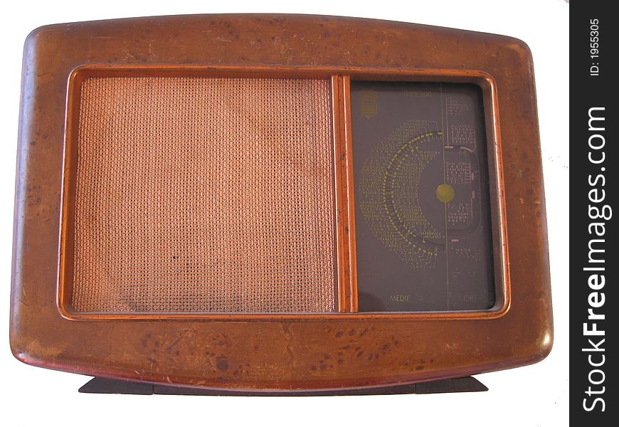 Old Italian Wooden Radio of the mid 50's. Old Italian Wooden Radio of the mid 50's