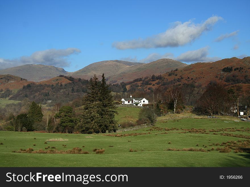 Cumbrian Mountains On Sunny Day