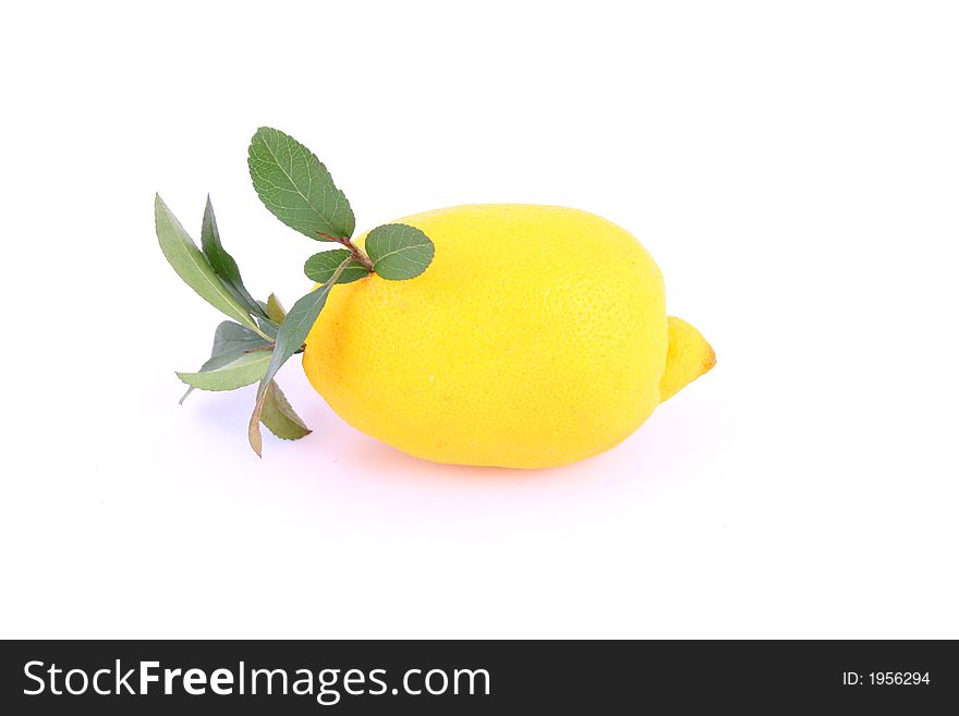 Lemons composition on pure white background