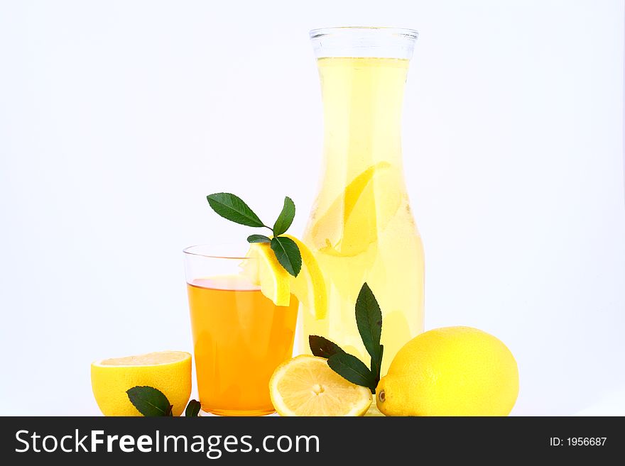 Lemons composition on pure white background. Lemons composition on pure white background